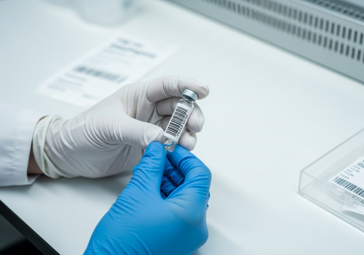 Probenahme-Kit mit Versandlabel und Probenbehälter
