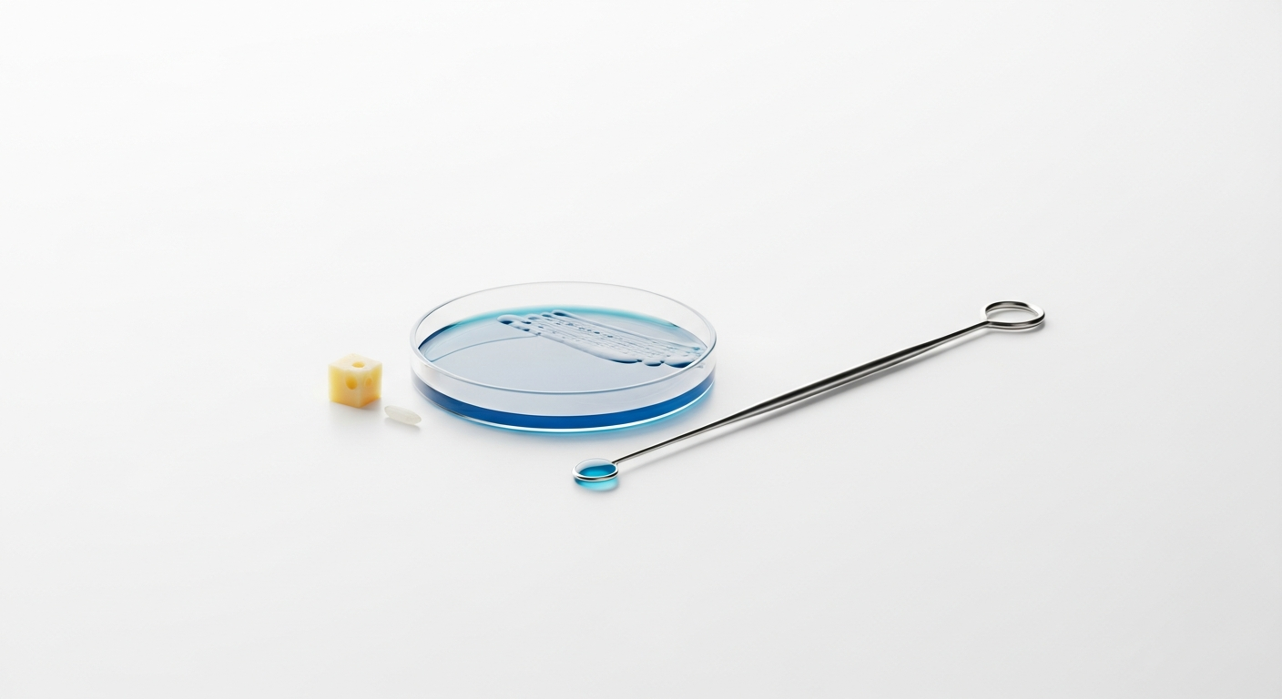 Mikrobiologie Lebensmittel – Probe mit Agarplatte